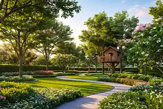 Landscaped Park at Lodha Acenza