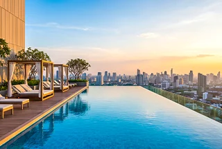 Rooftop Infinity Pool at Lodha Acenza