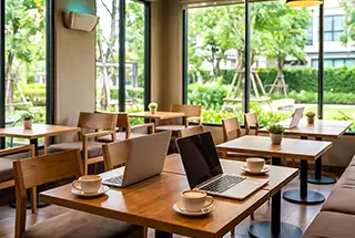 Cafe with WFH Spaces at Lodha Acenza